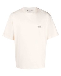 hellbeige T-Shirt mit einem Rundhalsausschnitt von Holzweiler