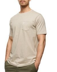hellbeige T-Shirt mit einem Rundhalsausschnitt von INDICODE