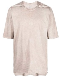 hellbeige T-Shirt mit einem Rundhalsausschnitt von Isaac Sellam Experience