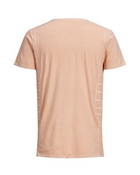 hellbeige T-Shirt mit einem Rundhalsausschnitt von Jack & Jones