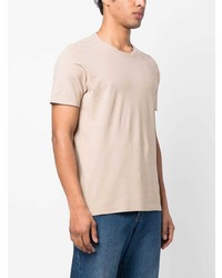 hellbeige T-Shirt mit einem Rundhalsausschnitt von Lardini