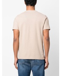 hellbeige T-Shirt mit einem Rundhalsausschnitt von Lardini