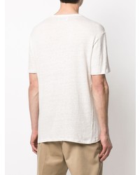 hellbeige T-Shirt mit einem Rundhalsausschnitt von Officine Generale