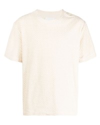 hellbeige T-Shirt mit einem Rundhalsausschnitt von Jil Sander
