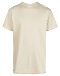 hellbeige T-Shirt mit einem Rundhalsausschnitt von John Elliott