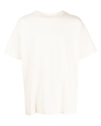 hellbeige T-Shirt mit einem Rundhalsausschnitt von John Elliott