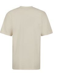 hellbeige T-Shirt mit einem Rundhalsausschnitt von karl kani