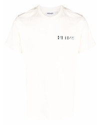 hellbeige T-Shirt mit einem Rundhalsausschnitt von Kenzo