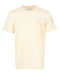 hellbeige T-Shirt mit einem Rundhalsausschnitt von Lacoste