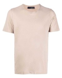 hellbeige T-Shirt mit einem Rundhalsausschnitt von Lardini