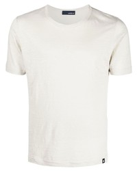 hellbeige T-Shirt mit einem Rundhalsausschnitt von Lardini