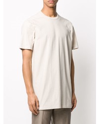 hellbeige T-Shirt mit einem Rundhalsausschnitt von Rick Owens