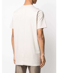 hellbeige T-Shirt mit einem Rundhalsausschnitt von Rick Owens