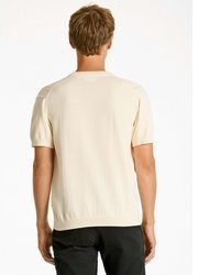 hellbeige T-Shirt mit einem Rundhalsausschnitt von Lindbergh