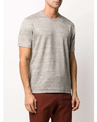 hellbeige T-Shirt mit einem Rundhalsausschnitt von Ermenegildo Zegna