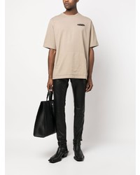 hellbeige T-Shirt mit einem Rundhalsausschnitt von DSQUARED2