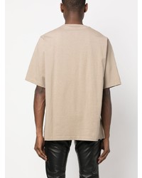 hellbeige T-Shirt mit einem Rundhalsausschnitt von DSQUARED2