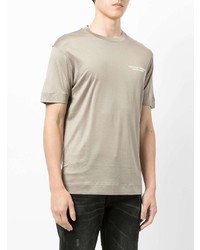 hellbeige T-Shirt mit einem Rundhalsausschnitt von Emporio Armani