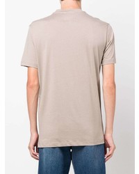 hellbeige T-Shirt mit einem Rundhalsausschnitt von Emporio Armani