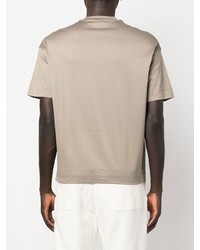 hellbeige T-Shirt mit einem Rundhalsausschnitt von Emporio Armani