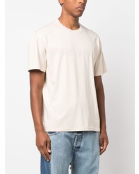 hellbeige T-Shirt mit einem Rundhalsausschnitt von JW Anderson