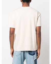 hellbeige T-Shirt mit einem Rundhalsausschnitt von JW Anderson