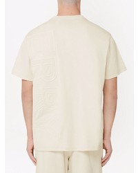 hellbeige T-Shirt mit einem Rundhalsausschnitt von Burberry