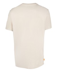 hellbeige T-Shirt mit einem Rundhalsausschnitt von Timberland