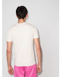 hellbeige T-Shirt mit einem Rundhalsausschnitt von Tom Ford