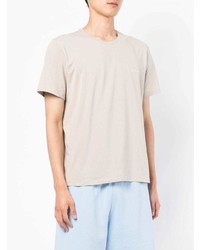 hellbeige T-Shirt mit einem Rundhalsausschnitt von BOSS