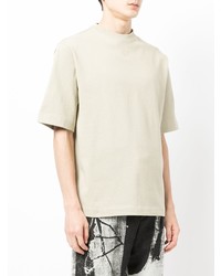 hellbeige T-Shirt mit einem Rundhalsausschnitt von Off-White