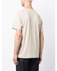 hellbeige T-Shirt mit einem Rundhalsausschnitt von BOSS