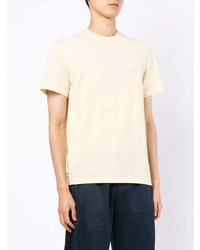 hellbeige T-Shirt mit einem Rundhalsausschnitt von Lacoste