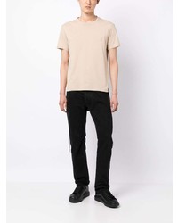 hellbeige T-Shirt mit einem Rundhalsausschnitt von Emporio Armani