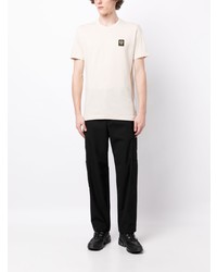 hellbeige T-Shirt mit einem Rundhalsausschnitt von Belstaff