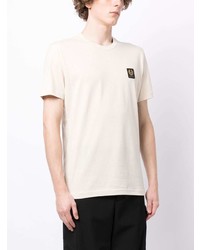 hellbeige T-Shirt mit einem Rundhalsausschnitt von Belstaff