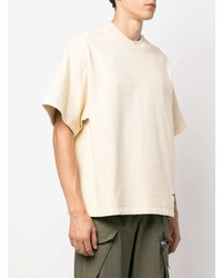 hellbeige T-Shirt mit einem Rundhalsausschnitt von Jil Sander