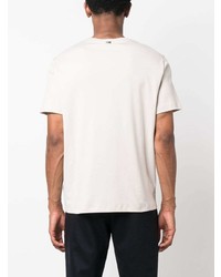 hellbeige T-Shirt mit einem Rundhalsausschnitt von Herno