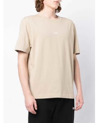 hellbeige T-Shirt mit einem Rundhalsausschnitt von BOSS