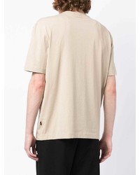 hellbeige T-Shirt mit einem Rundhalsausschnitt von BOSS