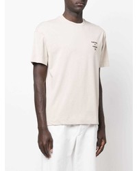 hellbeige T-Shirt mit einem Rundhalsausschnitt von Emporio Armani