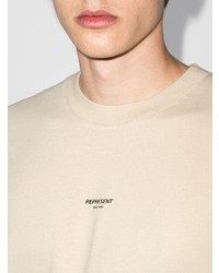 hellbeige T-Shirt mit einem Rundhalsausschnitt von Represent