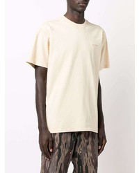 hellbeige T-Shirt mit einem Rundhalsausschnitt von Carhartt WIP