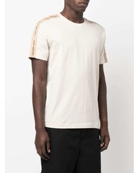 hellbeige T-Shirt mit einem Rundhalsausschnitt von Calvin Klein Jeans