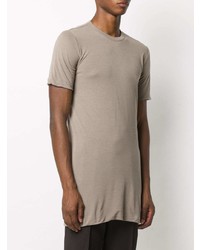 hellbeige T-Shirt mit einem Rundhalsausschnitt von Rick Owens