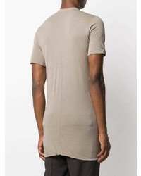 hellbeige T-Shirt mit einem Rundhalsausschnitt von Rick Owens