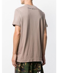 hellbeige T-Shirt mit einem Rundhalsausschnitt von Diesel