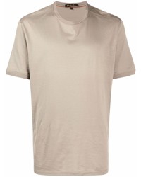 hellbeige T-Shirt mit einem Rundhalsausschnitt von Loro Piana
