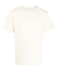 hellbeige T-Shirt mit einem Rundhalsausschnitt von MAISON KITSUNÉ