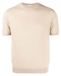 hellbeige T-Shirt mit einem Rundhalsausschnitt von Malo